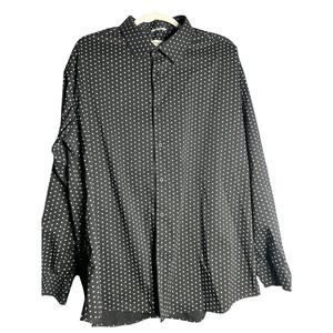 Lucky Brand Black White all over print Dress shirt Men’s Size XXL